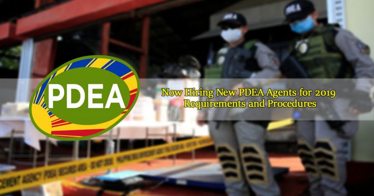 Now Hiring New PDEA Agents for 2019 | Requirements and Procedures