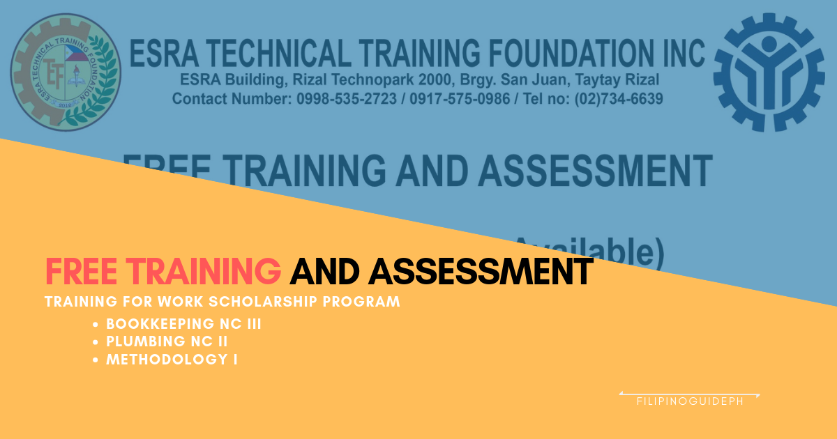 Libreng Training sa ESRA Technical Training Foundation