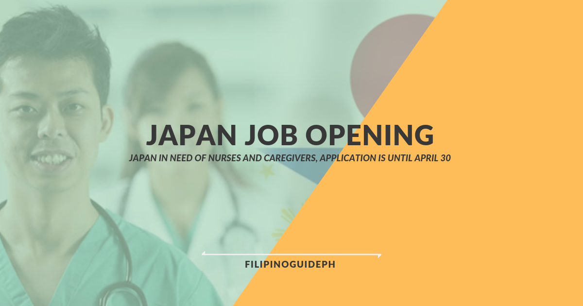 Japan in Need of Nurses and Caregivers, Application is Until April 30