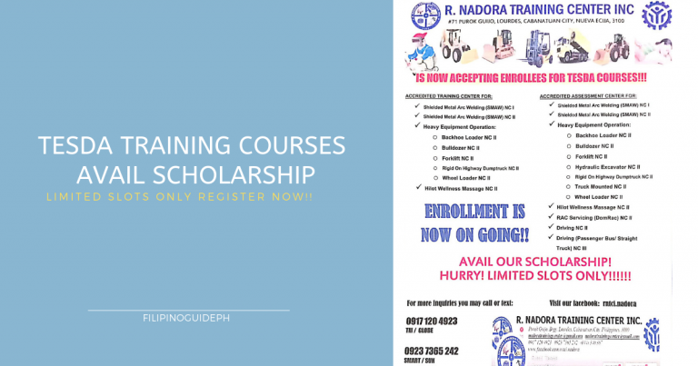 Tesda Courses is Now Available | Enroll Now and Avail Scholarship