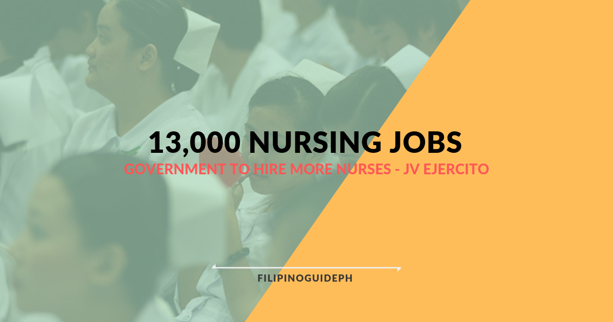 13K Nurses to be Hired in Government Hospitals According to Senator JV Ejercito