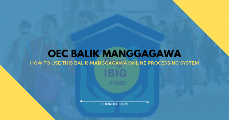 POEA Guidelines on OEC Balik Manggagawa Online for OFWs
