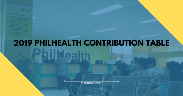 2019 PhilHealth Contribution Table and Payment Schedule