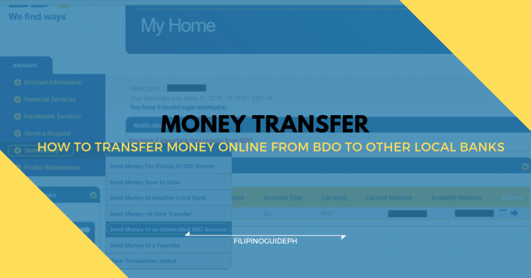 Steps on How to Transfer Money Online from BDO to other Local Banks