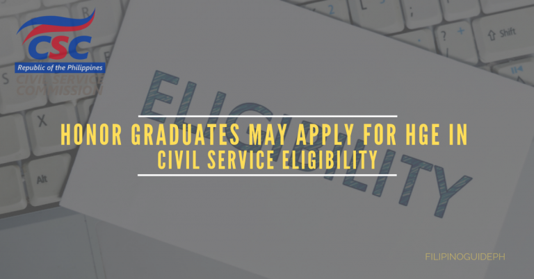 Graduates with Honor can be Qualify in Civil Service Eligibility?
