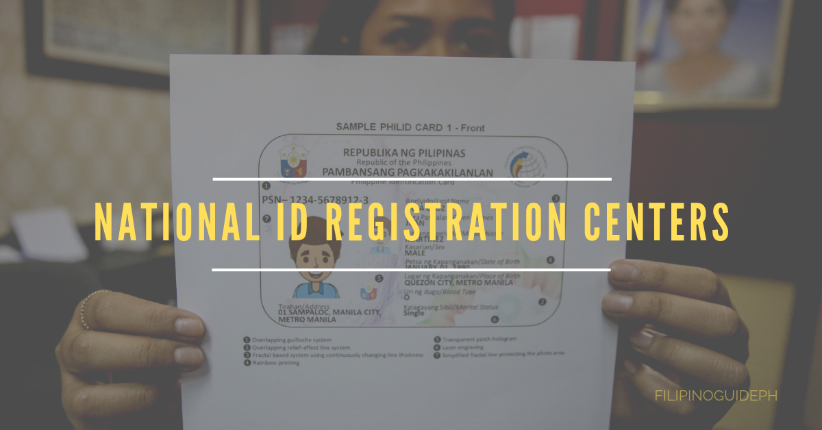 List of Registration Centers Where to Get Your National ID