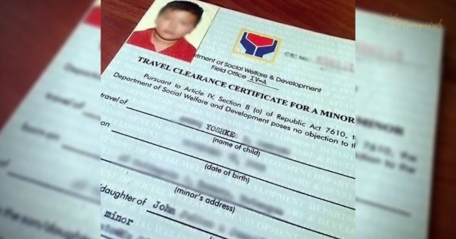 dswd travel clearance minor