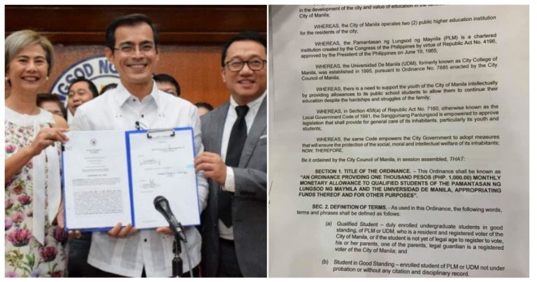 Mayor Isko Moreno to give Php1,000 Monetary Allowance for Manila Public Universities Students
