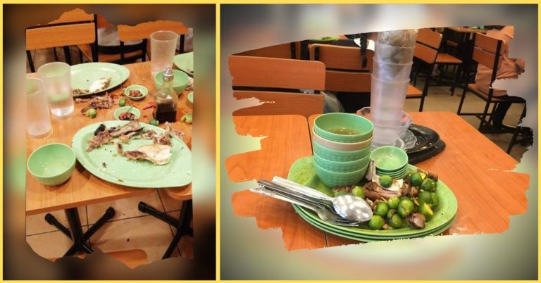 Netizen Encourages Diners to Clean their Tables When Dining Out