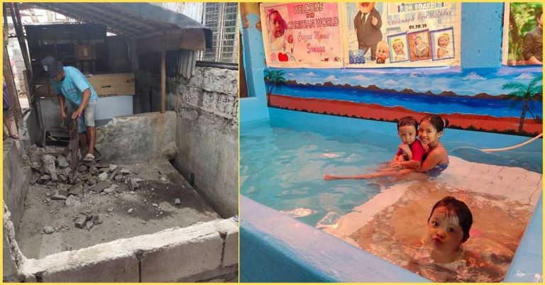 Loving Grandfather Build Mini-Swimming Pool for His Grandkids Goes Viral