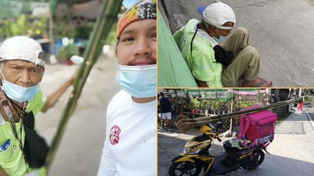85-taong gulang na matanda naglalako ng walis, tinulungan ng isang rider na maubos ang paninda sa pamamagitan ng pagbebenta online