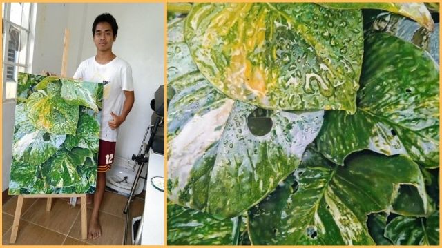 Trending painting na nakuha ang atensyon ng maraming netizens dahil sa mukhang tunay at buhay na mga dahon