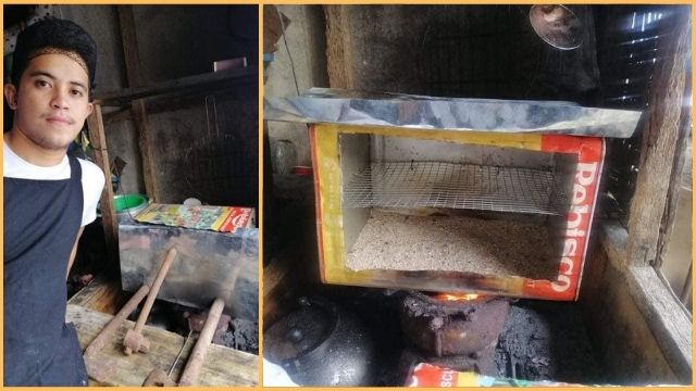 Netizens bilib sa Estudyante na gumawa ng improvised oven para makagawa ng requirement sa kanyang pag-aaral