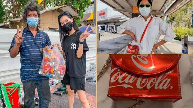 Kakaibang Ideya hinangaan, Basyo ng softdrinks ginagawang fashion bags ng isang lalaki para pagkakitaan